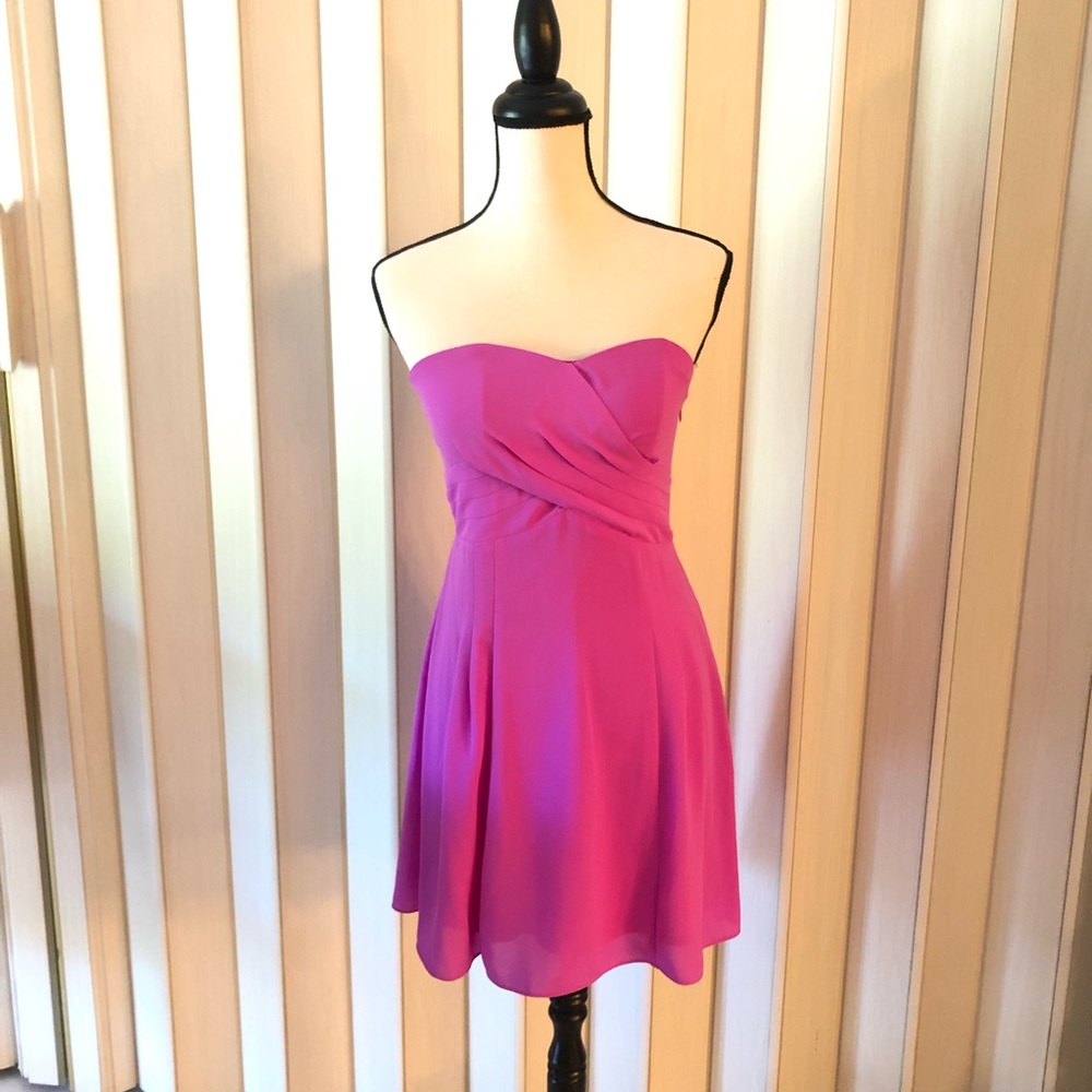 Express Strapless cocktail purple/pink dress